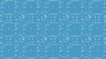Abstract background with pattern of small, white shapes on a blue background. The shapes are irregular create a textured, dynamic effect. The pattern is symmetrical. Background for digital projects vector