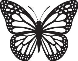 A silhouette of a butterfly vector