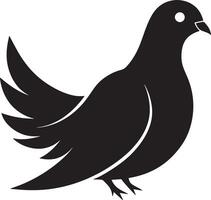 Silhouette of Hope The Dove's Journey vector