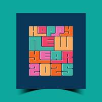 Happy New year 2025 Banner Design Template, Elegant new year wishes celebration background vector