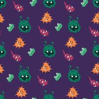 Seamless pattern with bacteria. Design for fabric, textile, wallpaper, packaging vector