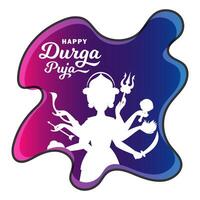 Happy durga puja background illustration vector