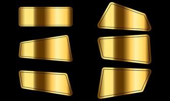 luxurious golden label design collection vector