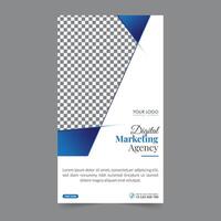 Digital marketing social media story business webinar for social media post, business post or stories banner template geometric shape design for attractive abstract elements post background space vector