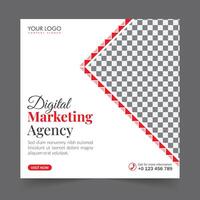 Digital marketing social media post business webinar for social media story, business post or stories banner template geometric shape design for attractive abstract elements post background space vector
