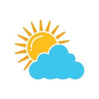 Minimalist Partly Cloudy Weather vector