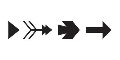 Set arrow icon. Collection different arrows sign vector
