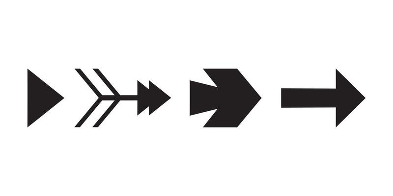 Set arrow icon. Collection different arrows sign