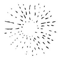 starburst hand drawn white background vector