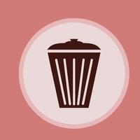trash can icon flat design isolated on white background. vector