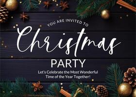 Christmas Party Invitation template