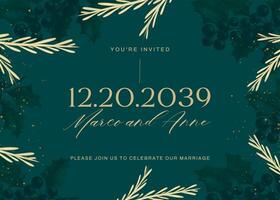 winter wedding invitation landscape template design ideas