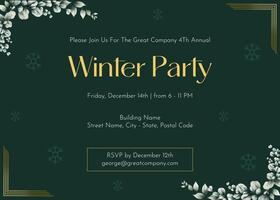 Winter Party Invitation template