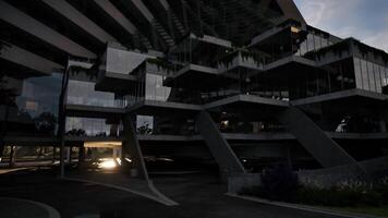 A towering skyscraper with a multitude of windows video