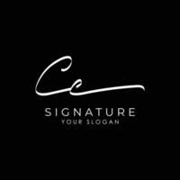 CC Initial Signature Logo. Elegant and Minimalist Monogram Design vector
