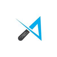 A Letter Tech Logo. Innovative and Futuristic Tech Themed Monogram for Digital Branding vector