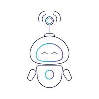 icon, robot logo. Chat bot. Robot virtual assistance. vector