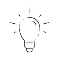 light bulb icon editable on a white background. vector