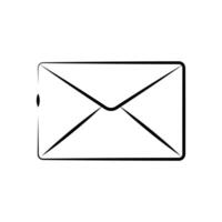 envelope icon editable on a white background. vector