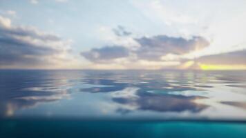 The serene beauty of the ocean and sky in a dreamy and ethereal setting video