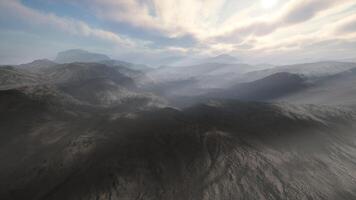 majestic mountain range under a dramatic cloudy sky video