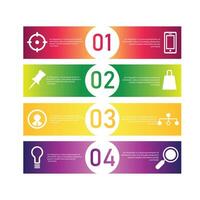 Simple 4 Step Business Infographic Element design templete can be used for workflow layout, annual report. vector