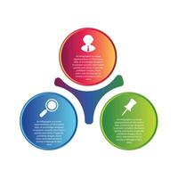Simple Business Infographic Element design with Unique 3 options can be used for workflow layout, diagram, annual report. vector