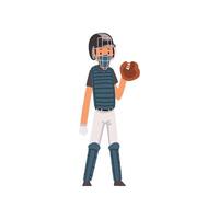 Catcher Baseball Player Character in Uniform and Outfield Glove Illustration vector