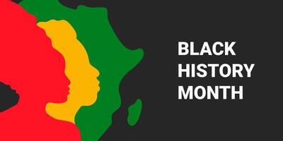 Month of black history design. Illustration for poster, card, banner, background, print vector