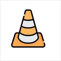 A traffic cone icon on a white background vector