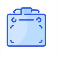 A blue folder icon on a white background vector