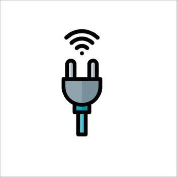 A wifi plug icon on a white background vector