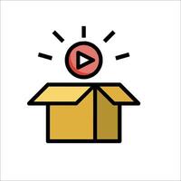 A box with a player inside it vector