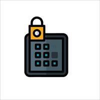 A lock icon on a white background vector
