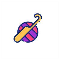 A ball with a bat and a ball in it vector