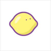A lemon with purple and yellow stripes vector