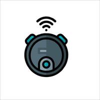 A clock with wifi icon on it vector
