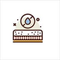 A cake with a drop of water on it vector