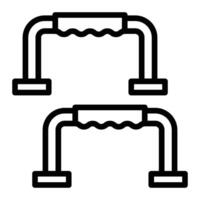 Push Up Bar Icon Design vector