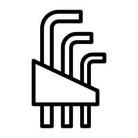 Hex Key Set Icon Design vector