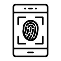 Biometric Security Icon Design vector