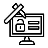 Brute Force Attack Icon Design vector
