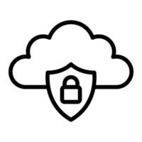 Cloud Security Icon Design vector