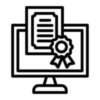 Digital Certificate Icon Design vector