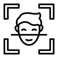 Facial Recognition Icon Design vector