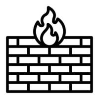 Firewall Icon Design vector