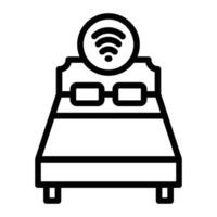 Smart Bed Icon Design vector