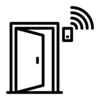 Smart Door Sensor Icon Design vector