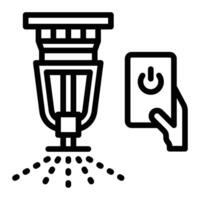 Smart Sprinkler System Icon Design vector