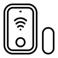 Smart Window Sensor Icon Design vector